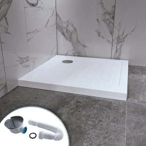 SHIMMER - Base de duche Bubble Acrílica, Textura "bolhas", Extraplana 5cm, Sifão e Válvula incluídos