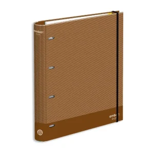 Capa Kraft A4 4 Argolas Lombada 7 Vincos Pautada