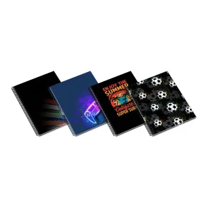 Caderno Espiral A5 80F Teen Inverse Quadriculado