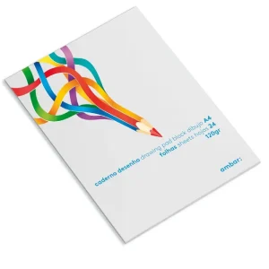 Caderno Desenho Colado Ambar School A4 24 Folhas 120 Gramas