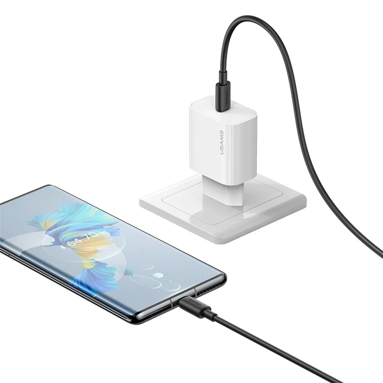 Cabo de Carregamento Usams 60W Tipo-C para Tipo-C 1m - Image 7