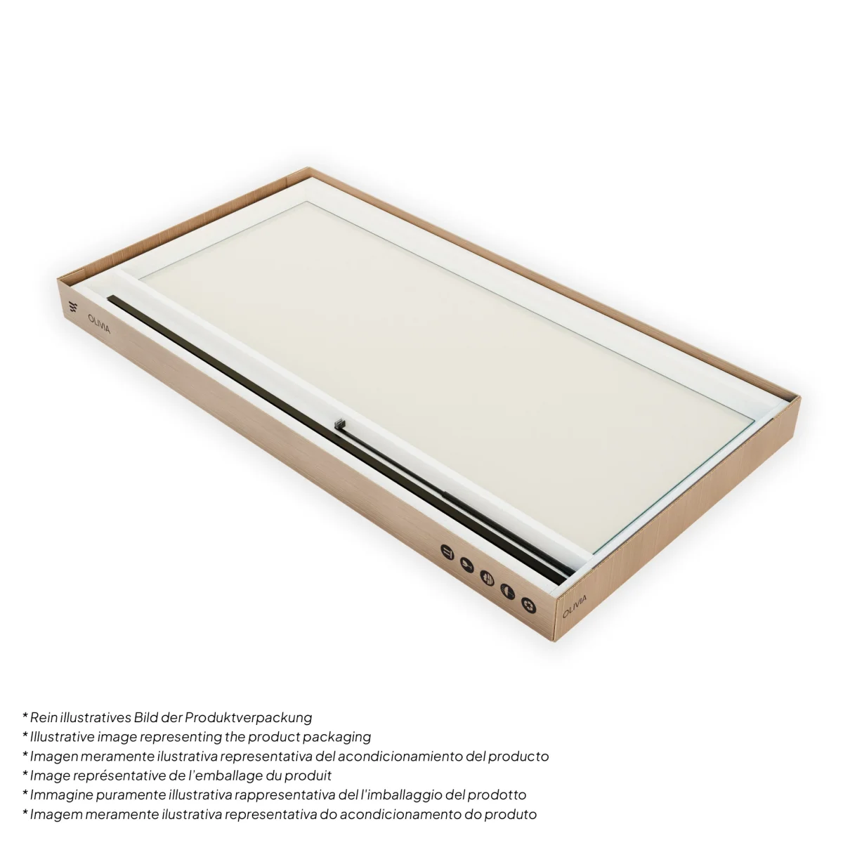 FIONA - Painel de duche walk-in em vidro transparente 10mm com perfil e barra estabilizadora preto - Image 9