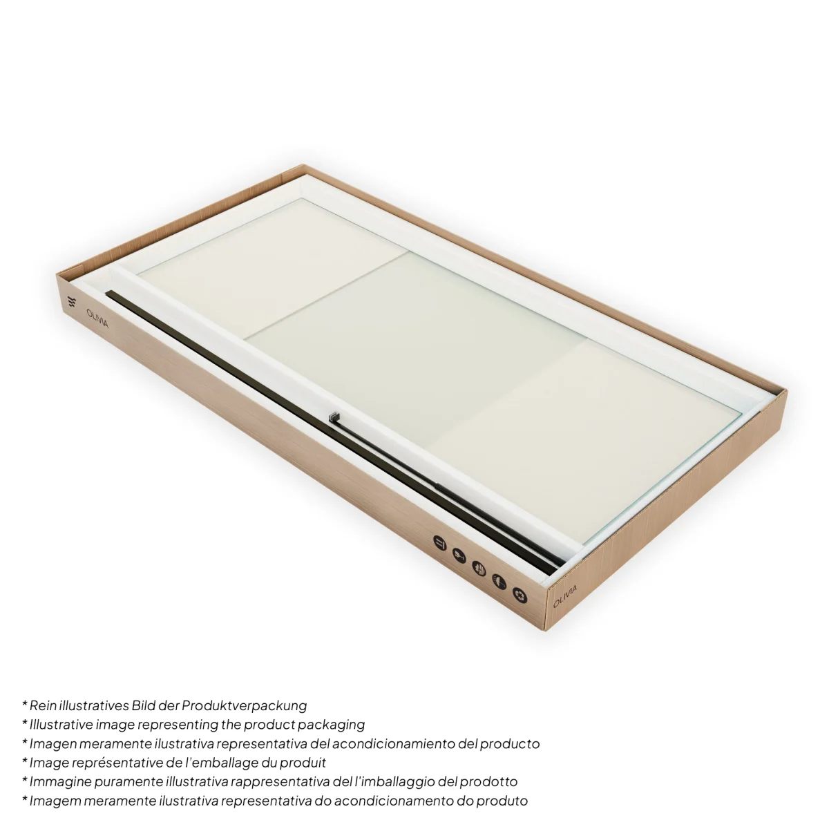 FIONA - Painel de duche walk-in em vidro meio fosco 10mm com perfil e barra estabilizadora preto - Image 9