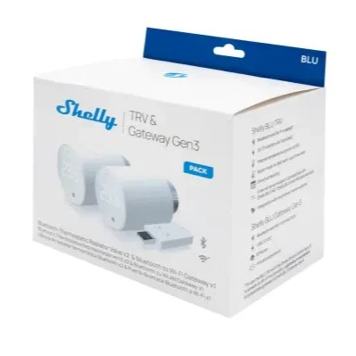 Shelly Cabeça de válvula de radiador termostática inteligente Bluetooth + Gateway Gen3 WiFi (2 unidades) - Shelly BLU TRV 2 Pack - Image 3