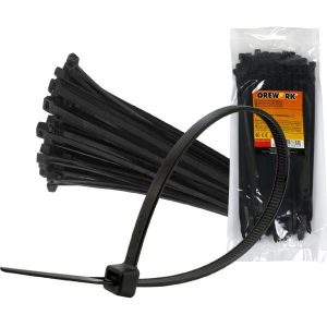 Abraçadeiras de Nylon Dentada Preto (100un)