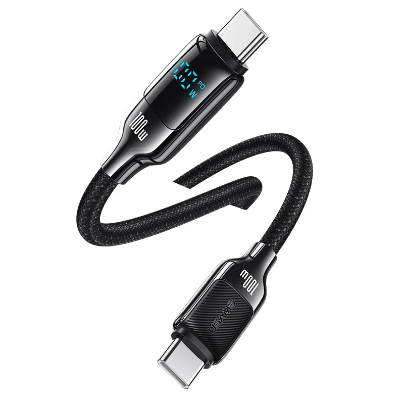 Cabo USAMS Tipo-C para Tipo-C 100W com Display LED - Image 5