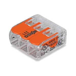 Wago Ligador de 3 braçadeiras para fios unifilares e multifilares 4mm